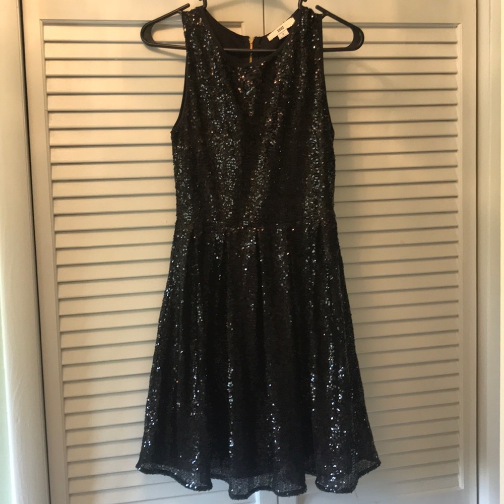 ISSI Black Sequin Party Dress